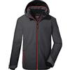 Killtec Boy's Giacca da sci/giacca funzionale con cappuccio e paraneve KSW 162 BYS SKI JCKT, anthracite, 152, 38495-000