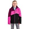 Killtec Girl's Giacca da sci/giacca funzionale con cappuccio staccabile con zip e paraneve KSW 166 GRLS SKI JCKT, raspberry, 116, 38509-000