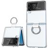 Qoosea Cover per Samsung Galaxy Z Flip 4 2022 con Anello, [Alta qualità] [Ultra Slim] Anti-Scratch Hard PC Case Custodia per Samsung Z Flip 4 5G