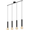 BRILONER - Lampada a sospensione retrò, lampada a sospensione, vintage, lampada a sospensione, lampada per sala da pranzo, attacco E27, nero, 850x100x1100 mm (LxLxH).