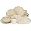 Creatable, 33075 Serie Uno Sand, servizio combinato 16 pezzi, gres porcellanato