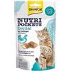 GimCat Nutri Pockets Dental - Snack croccante per gatti con ripieno cremoso e ingredienti funzionali - 1 sacchetto (1 x 60 g)