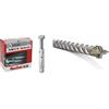 Fischer Tasselli acciaio TA M 6 S/10 Y con vite testa esagonale, 71252 & D-SDX Punta trapano 10 mm Cilindrica a Quattro Taglienti, per Muro Calcestruzzo e Pietra, Placca al carburo di tungsteno
