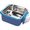 septillar Ciotole da Appendere per Animali Domestici, 2 in 1 Rimovibile Acciaio Inox Ciotola, Gabbia Appendere Ciotole per Cani, Gatti, Coniglio, Criceto, Porcellino D'India, Furetto (Blu)