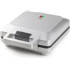 DOMO DO9250W - Piastra per waffle quadrate, per 4 cialde quadrate, 1600 W, colore: Argento
