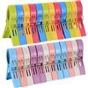 XiangJunly 24 Pezzi Mollette da Bucato, Clips di Vestiti Antivento, Mollette in Plastica Grandi Multicolore, Clips Molletta Pioli Supporti per Telo Mare, Trapunta, Vestiti, Coperta, Lavanderia