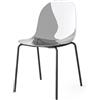 Connubia Sedia Academy CB2170 con struttura in metallo e seduta in policarbonato - IN PROMOZIONE CON VOUCHER