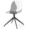 Connubia Sedia girevole Academy CB2174 360 con struttura in alluminio e seduta in policarbonato - IN PROMOZIONE CON VOUCHER
