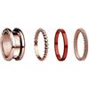 BERING Arctic Symphony Collection Symphony-Set-D 7 - Anello da donna in acciaio inox, finitura lucida, color oro rosa