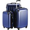 HAUPTSTADTKOFFER - Alex - Set di 3 valigie (S, M & L), 235 litri, Colore Blu scuro