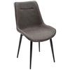 Fashion Commerce Set di 2 Sedie in finta pelle, Grigio