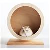 Seahelms Ruota per criceto in legno, ruota per esercizi di piccoli animali, ruota per esercizi silenziosa per riposo ed esercizio di criceti siriani, gerbilli, topi, piccoli cincillà (S, Φ/15 cm)