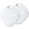 ATUVOS Smart Air Tracker Tag 2 pezzi, Bluetooth Localizzatore Compatibile con Apple Dov'è (solo iOS, Android non supportato), Trova oggetti e chiavi, Bagagli, Valigie, ZainiBorse.Batteria Sostituibile