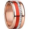 BERING Arctic Symphony Collection Nile 9 - Anello da donna in acciaio inox, finitura lucida, color oro rosa