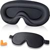 KAVY Maschera per dormire migliorata 3D per donne e uomini, occhiali da notte con cinturino regolabile, traspirante, in seta di ghiaccio, per viaggi, lavori a turni, pisolini, yoga