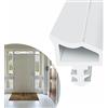 EFUTURETIME Guarnizione Bianca per Porta Finestra【5m】, Guarnizione in Gomma Guarnizione per Finestre Garage e Porte