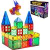 Desire Deluxe Set tessere magnetiche - Gioco Educativo per bambini e bambine - Età 3 4 5 6 7 anni - Impara con le costruzioni - 47 pz