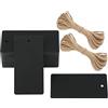 G2PLUS 100PCS Etichette in Carta Kraft,Etichette Regalo,Tag Regalo, Etichette Rettangolare,con Spago di Iuta Per Confezioni Regalo per Feste di Compleanno