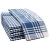 ZOLLNER 5 strofinacci in cotone - 50x70 cm - assorbenti e robusti canovacci - lavabili a 60°C - a quadretti blu e bianchi - qualità gastronomica - certificati OEKO TEX (R)