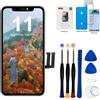 EFaith Schermo per iPhone 11 LCD 6.1 Pollici Display 3D Touch Screen Digitizer Parti di Ricambio con Strumenti di Riparazione Adesivo Impermeabile,Compatibile con Modello A2111, A2221, A2223