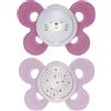 Chicco Succhietto Chicco Physio Comfort Night Silicone 2pz Rosa Lilla 16-36m