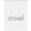 Kleine Wolke Tenda da doccia Wonderland in PEVA, 180 x 200 cm, colore: Nero e Bianco