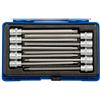 Draper d-tx/10/150 3/8 SQ. Dr. 150 mm Long Star & # 174; Torx bit set (10 pezzi), blu