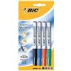 GielleService Bic Velleda 1721 Conf. 4 pennarelli per lavagna bianca Punta fine Linea 1,6mm Cancellazione ottimale Colori assortiti 875711