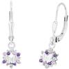 Prinzessin Lillifee Orecchini in Argento 925 Gioielli da orecchio per bambine, con zirconi sintetici, 2,4 cm, Argento, farfalla, in confezione regalo, 2036992