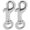 Alomejor 2pcs Moschettoni per Immersioni in Acciaio Inossidabile 316 Moschettone per Arrampicata Clip Portachiavi con Gancio per Impieghi Gravosi