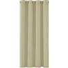 Deconovo Tenda Oscurante per Interni Cameretta Bambini 138 CM Altezza, Termica Isolante con Anelli per Finestre Moderne 1 Pannello, 132x138 CM, Beige Scuro
