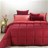 Caleffi 44806 Microfibra Modern Trapunta per Singolo Letto, Rosso