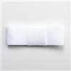 Italian Options Fiocchi piatti in raso autoadesivi, confezione da 12 pezzi, larghezza fiocco 5 cm, bianco