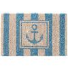 Relaxdays Zerbino per Ingresso in Fibra di Cocco, PVC, motivo Hello, Multicolore, 40x25cm