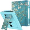 FINTIE Custodia per 7 Kobo Libra Colour (2024) / Kobo Libra 2 (2021) eReader - Stand Cover Protettiva Case con Card Slot e Hand Strap, Auto Sveglia/Sonno, Blossom