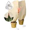 Noor Riscaldamento delle Piante Giacca antigelo Pile Giardino Copertura PP/PE, 100 x 80 cm