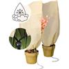 Noor Riscaldamento delle Piante Giacca antigelo Pile Giardino Copertura PP/PE, 80 x 60 cm