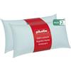 PIKOLIN Set 2 Cuscini Letto Matrimoniale in Fibra Ipoallergenica - Guanciale Letto con Fodera in Cotone Traspirante e Lavabile con Trattamento Antiacaro - Bassa Rigidità - 60 x 40 cm
