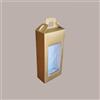LUCGEL 10 Pz Scatola per Confezione Regalo Valigetta Natale in Cartoncino grafica Skin Oro con Finestra PVC 130x70H280mm