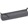 Clairefontaine 8334C - astuccio per la scuola rotondo grigio Ø5,5x22 cm in vero cuoio d'agnello I Articoli per la scuola I astuccio per matite colorate I astuccio per matite I portapenne