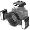 YIDOBLO MK-MT24 Macro Twin Lite Wireless Remote Flash con ricetrasmettitore/trigger TTL, compatibile con Nikon D1X D2 D80 D90 D610 D3100 D3200 D3300 D3400 D5000 D5100 D5300 D5500 D5500 7000. Fotocamera SLR
