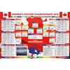 empireposter Empire Interactive - Poster, Soggetto: Calendario delle Partite dei Mondiali di Calcio Femminile Multicolore