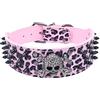 haoyueer Collare per cani affilato con borchie, larghezza 5 cm, elegante, in pelle, per cani di taglia media e grande Pitbull, Labrador, Boxer Rottweiler Pastore Tedesco