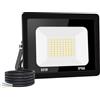 Jefedana Faretto led 50W 6000K Bianco Freddo Fari LED Esterno 5000LM Faretto led da Esterno IP66 Impermeabile Super Luminosa Faro led Luce di Sicurezza Lampada per Giardino, Cortile, Garage, Corridoio