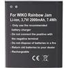 AccuCell Batteria per Wiko Rainbow Jam, Wiko Rainbow Jam 4G, 5222