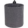 Bigso Box of Sweden Portaoggetti da appendere piccolo - Organizer bagno da appendere con gancio e finitura effetto lino - Cestino portaoggetti in poliestere e cartone - grigio