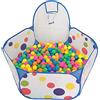 Tech Traders Piscina per palline per bambini, tenda da gioco per interni ed esterni, box per palline, piscina con canestro da basket, borsa portaoggetti con cerniera (palline non incluse), colore blu