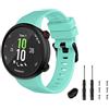 TopPerfekt - Cinturino di Ricambio Compatibile con Garmin Forerunner 45s, in Silicone, per Forerunner 45s (Verde Acqua)
