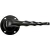 Amig - Set di 2 maniglie decorative per porte di passaggio Mod.101R | Rosetta Ø60 mm | Maniglia 114 mm | Quadretto 8 mm | Tipo forgiato | Zamak Finitura nera