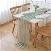 AOKSUNOVA Runner da Tavolo Chiffon Verde Salvia 300x75 cm | Runner da tavolo in chiffon poliestere, morbido e fluido, lavabile, ideale per matrimoni e decorazioni eleganti